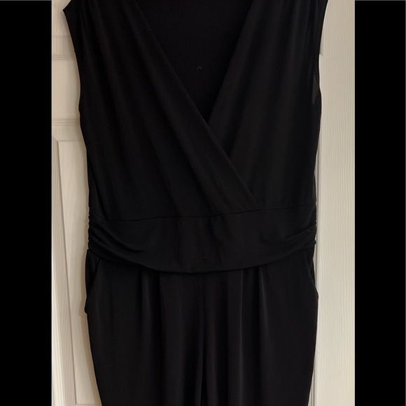 𝅺reitman’s Size 1X Black Dressy Stretchy Romper, VGUC - Picture 2 of 6